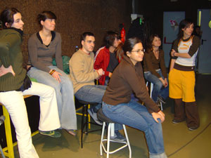 Eva, Pati, Joan Carles, Arnau, Keidy, Estefania e Ingrit